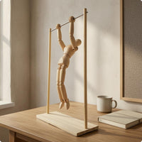 Hanging Figure Ornament Desktop Wooden Articulated Figure Wood Jointed Artist Doll