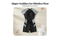 Plus Size Swim Shirt Swimsuit Full Coverage Athletic Swimsuit Removable Pads Full Coverage Surfing Suit for Adults, Swimming, Beach, Vacation