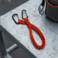Coiled Double-Hook Safety Lanyard Elastic Tool Lanyard Tool Drop Protection Strap