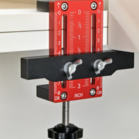 Adjustable Cabinet Handle Drilling Jig Aluminum Alloy Cabinet Door Positioning Jig Measurement Scale Threaded Knob