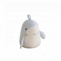 Cute Shark Door Stopper Cartoon Textile Door Stopper Soft Weighted Doorstop Printed Face for Anti-Slam