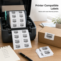Coated Paper Self-Adhesive Labels for Thermal Printers, Blank Sticker Rolls