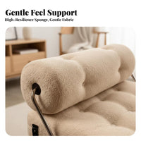 Space-Saving Fold-out Sleeper Chair High-Density Foam Pull-out Armchair Bed Lightweight Convertible Seating Modular for Apartment Dwellers, Guests, Students, Small Areas, Living Room, Bedroom