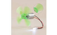 Educational Wind Generator with LED DIY Wind Turbine with Propeller Compact DC Motor Generator Renewable for Students