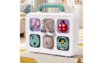 Portable Busy Board with Handle Interactive Activity Suitcase Tactile Sensory Board Screen-Screenless for Preschoolers