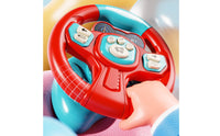 Dashboard Style Suction Cup Steering Wheel Toy Button Controls Simulated Steering Wheel Toy for Car Play