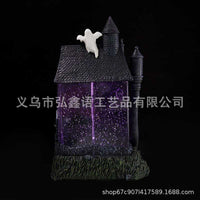 Summerween Haunted House Glitter Halloween Decoration