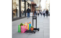 Extendable Base Portable Folding Dolly Quiet Wheels Foldable Luggage Carrier Heavy Duty Collapsible Hand Truck Lightweight for Shopping, Travel, Moving, Warehouse
