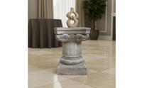 European Style Flower Pot Base Ornate Carvings Garden Plinth Versatile Outdoor Furnishing for Gardeners, Courtyard