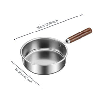 Stainless Steel Saucepan with Wooden Handle Rust-Resistant Pot with Wooden Handle for Infant Meals Making, Sauce Warming, Kitchen