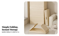 Installationinstallation-not-required Stackable Storage Box with Front Doors adaptable foldable container with Doors for property owners, Apartment Dwellers, Outdoor, Bedroom, Playroom, Living Room