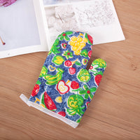 Oven Microwave Grill Heat Resistant Mitts for Baking and Cooking (White Cotton)