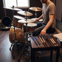 Drumsticks and Brushes Set wooden Drumstick and Mallet Set Non-Slip Drum Brushes with Nylon Wire for Students, Live Performance