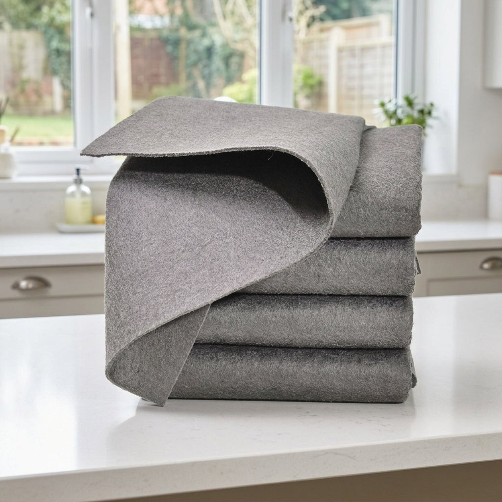 Super-fine Microfibre Cloth and Thickened Magic Cleaning Cloth, Microfibre Towel for Glass and Mirrors, Washable Car Detailing Cloth