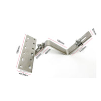 Silver Finish Stainless Steel Hook Bracket Bolted Joint Adjustable Solar Panel Hook