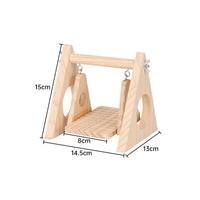 Relieves Boredom Bird Enclosure Rocking Toy Gnaw-Resistant Safe Wooden Bird Swing Detachable Design for Parrots, Small Birds