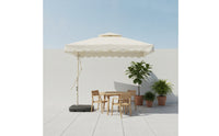 Cantilever Patio Umbrella Hand-Crank Layered-Top Patio Umbrella Vented for Backyard, Poolside