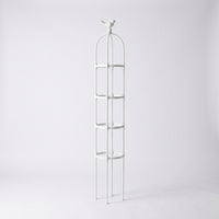 Garden Trellis for Plant Support and Climbing Vines, Arched Top Garden Obelisk in Coated Steel, Clematis Support for Potted Plants, Decoration