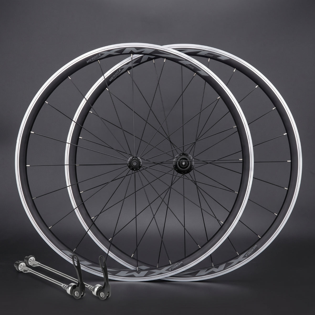 Quick Release 700c Road Bike Wheelset Smooth 700C Road Bike Wheels Fast Rolling Rim-Brake Wheelset High-Strength for Commuting