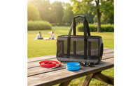 Mesh Pet Travel Bag Lightweight Shoulder Pet Carrier Easy to Ventilated Mesh Dog Transport Tote for Cat Owners, Outdoor