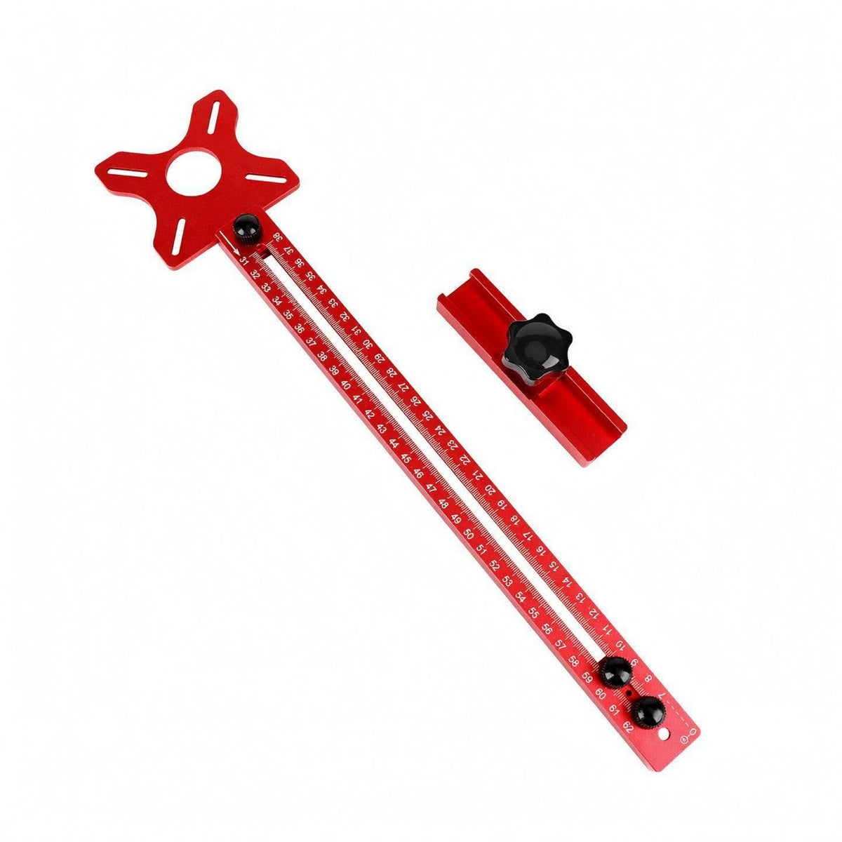 Star-Shaped Top Plate Router Circle Cutting Jig Aluminum Alloy Circle-Cutting Jig Detachable Adjustable Router Guide Removable Design