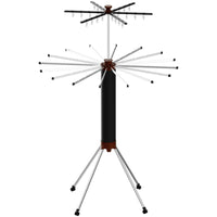 Foldable Clothes Drying Rack Collapsible Tripod Clothes Rack Wheeled for Balcony