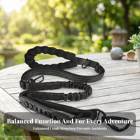 Car Safety Buckle Zinc Alloy Hardware Bungee Leash Padded Handle Pet Gear Elastic Bungee Dog Leash for Running