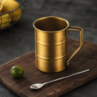 Stainless Steel Beer Mug Tumbler Thermos Vacuum Insulated Vintage Style For Home