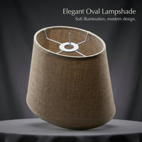 Table Lamp Shade with Oval Shape for Bedroom and Hotel, Light for Wall and Ceiling Textile Composite Design for Interior Designers
