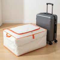 Heavy Duty Storage Bags and Moving Bags, Clear Storage Bags with Zips, Stackable Rectangular Under Bed Organiser for Quilts and Seasonal Clothing