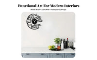 Silent Movement Coffee Art Wall Clock Easy to Read Kitchen Themed Wall Clock Battery Operated 7 Color Options for Homeowners, Gift Givers, Cafe, Living Room, Restaurant