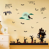 Creative Halloween Pumpkin Wall Decals for Living Room Bedroom Window Decor