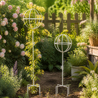 Spherical Plant Support Stake, Iron-made, for Potted Ornamental Plants, Gardening