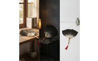 Handmade Goose Feather Fan Decorative Feather Fan Traditional Accessory Oversized for Performers, Cosplayers
