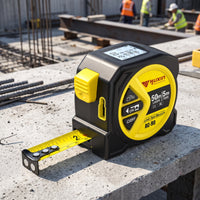 2-in-1 Laser Tape Measure Retractable Digital Tape Measure with Laser Handheld Tool Compact for Carpentry