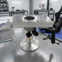 Aluminum Adjustable Boat Seat Pedestal Marine-Grade Boat Seat Pedestal Mount Base Heavy-Duty Corrosion-Resistant for Yacht Builders, Boats, Yachts