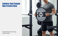 PEV Barbell Weight Plate, Rubber Coated, Grip Hole, Gym, Home Fitness