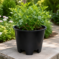 15 Large Plant Pots, 32cm Round Heavy Duty Outdoor Planter, Breathable Garden Pots with Drainage Holes for Flowers & Shrubs