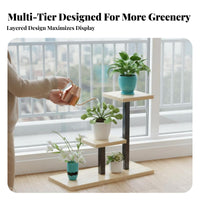 Floor-Standing Tiered Plant Stand Modern Design Multitier Plant Stand Space-Saving plant Pot Holder Sturdy for Gardeners, homeowners, Balcony, Living Room, Bedroom, Office