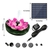 Bird Bath Water Feature with Lotus Flower Design, Built-in Pump Powered Decorative Water Feature, Brushless Motor for Garden Decoration