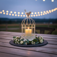 Birdcage Candle Holder Romantic Atmosphere Metal Bird Enclosure Decor Rustic