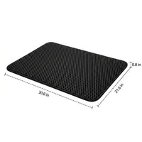 Honeycomb Cat Litter Mat, Double Layer EVA Material Pet Litter Mat for Scatter Control and Trapping, Indoor Design for Effective Waste Management