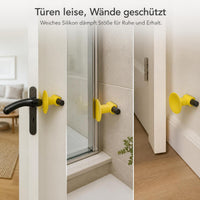 Window Handle Anti-Collision Suction Cup Door Stopper - Silicone Glass Door and Window Protector (3-Pack)