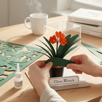 Jeancard 3D Laser-Cut Clivia Paper Model Kit