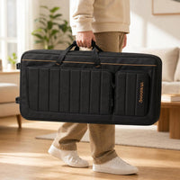 Padded Keyboard Gig Bag with Backpack Straps Sturdy 61-Key Keyboard Bag Shielding Portable for Musicians, Rehearsals