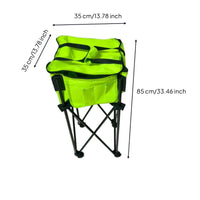 Freestanding Stand with Textile Container Compact Foldable Storage Stand Stable Camping Shelf Easy Set-up for Campers