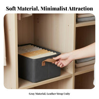 textile Drawer container Foldable Partitioned textile container Stackable for Bedroom, Parents