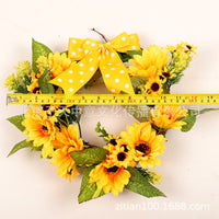 Sunflower Wreath Door Hanging Decoration for Spring & Christmas