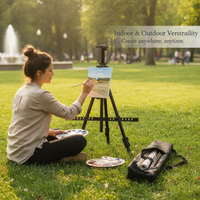 Portable Telescopic Metal Easel Tripod for Display and Outdoor Sketching