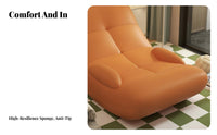Creamy Aesthetic Upholstered Relaxation Chair Comfortable Armless Floor Rocker Gentle Rocking Motion Indoor Furniture Supportive Backrest for Teenagers, Individuals, Balcony, Living Room, Leisure Area, Reading Nook